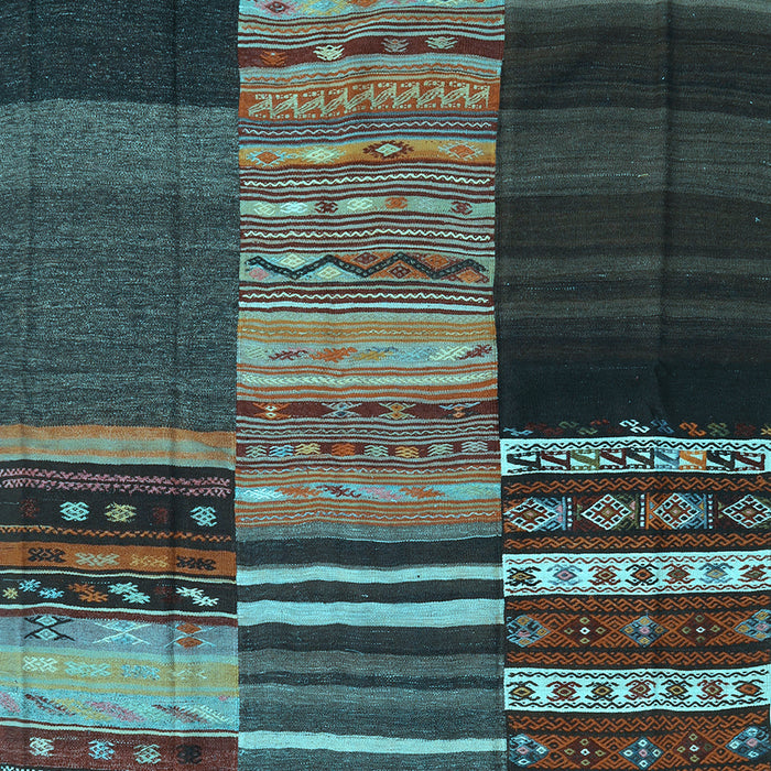 Machine Washable Southwestern Light Blue Country Rug, wshcon2690lblu