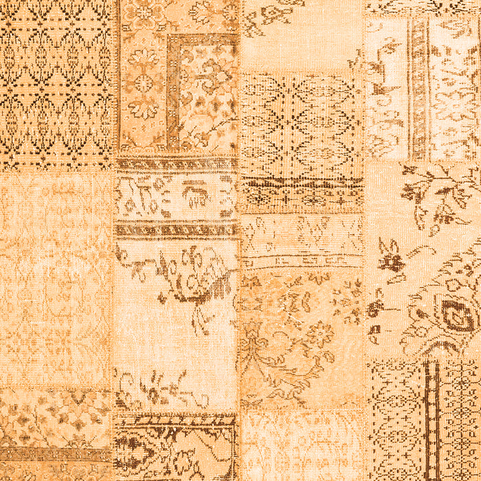 Patchwork Orange Transitional Rug, con2691org