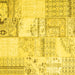 Square Patchwork Yellow Transitional Rug, con2691yw