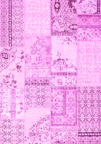 Patchwork Pink Transitional Rug, con2691pnk