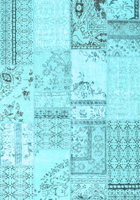 Patchwork Light Blue Transitional Rug, con2691lblu