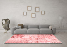 Transitional Red Washable Rugs