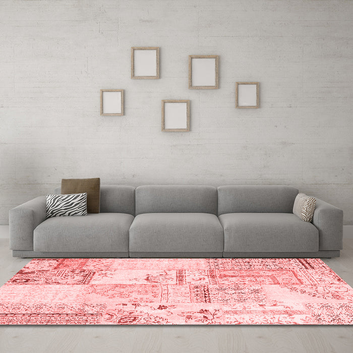 Transitional Red Washable Rugs
