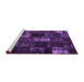 Sideview of Machine Washable Patchwork Purple Transitional Area Rugs, wshcon2692pur