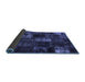 Sideview of Patchwork Blue Transitional Rug, con2692blu