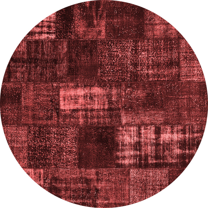 Machine Washable Patchwork Red Transitional Rug, wshcon2692red
