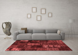 Transitional Red Washable Rugs