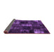 Sideview of Patchwork Purple Transitional Rug, con2692pur