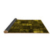 Sideview of Patchwork Yellow Transitional Rug, con2692yw