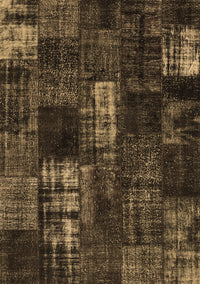 Patchwork Brown Transitional Rug, con2692brn