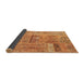 Sideview of Patchwork Brown Transitional Rug, con2693brn