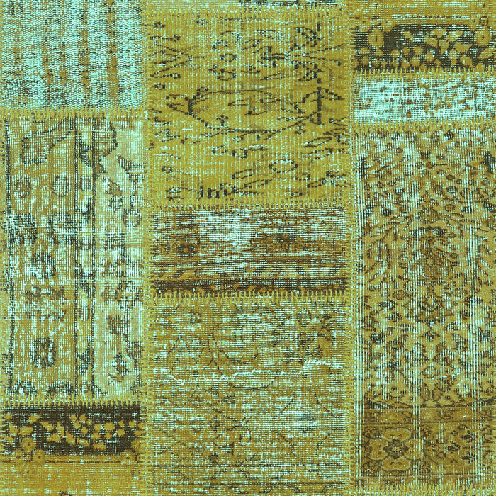Patchwork Turquoise Transitional Rug, con2693turq