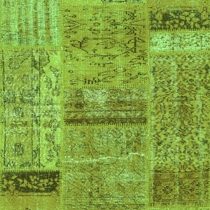 Patchwork Green Transitional Rug, con2693grn