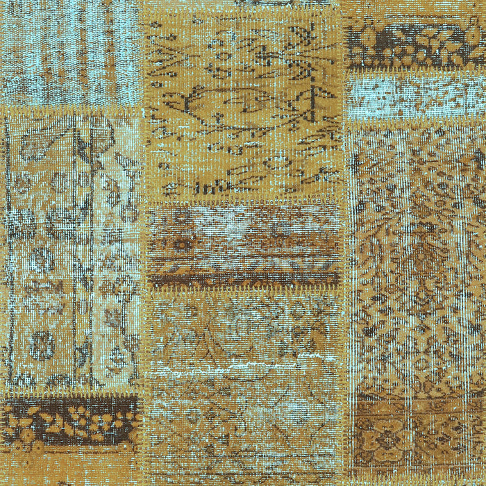 Patchwork Light Blue Transitional Rug, con2693lblu