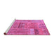 Sideview of Machine Washable Patchwork Purple Transitional Area Rugs, wshcon2693pur