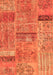 Serging Thickness of Machine Washable Patchwork Orange Transitional Area Rugs, wshcon2693org