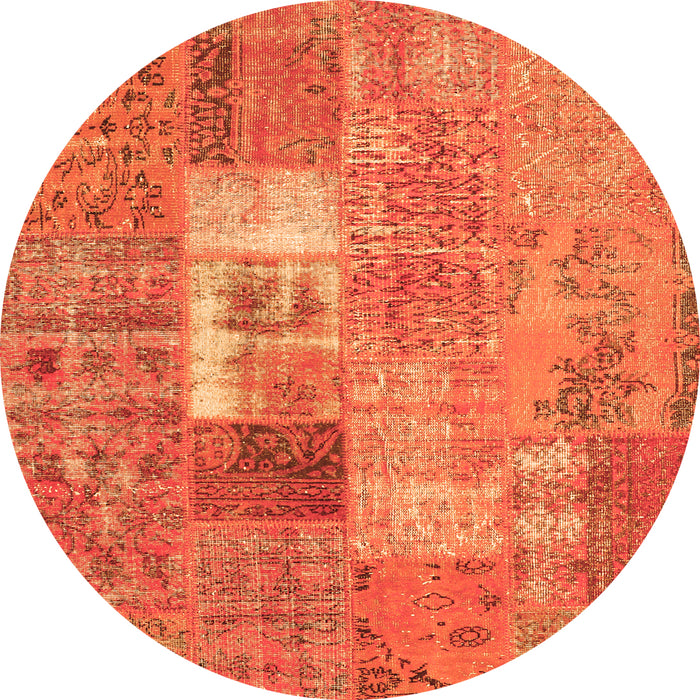 Machine Washable Patchwork Orange Transitional Area Rugs, wshcon2694org