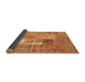 Sideview of Patchwork Brown Transitional Rug, con2694brn