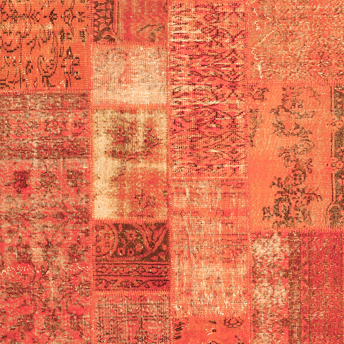 Patchwork Orange Transitional Rug, con2694org