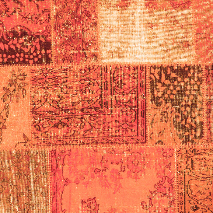 Patchwork Orange Transitional Rug, con2695org