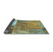 Sideview of Patchwork Light Blue Transitional Rug, con2695lblu