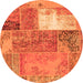 Machine Washable Patchwork Orange Transitional Area Rugs, wshcon2695org