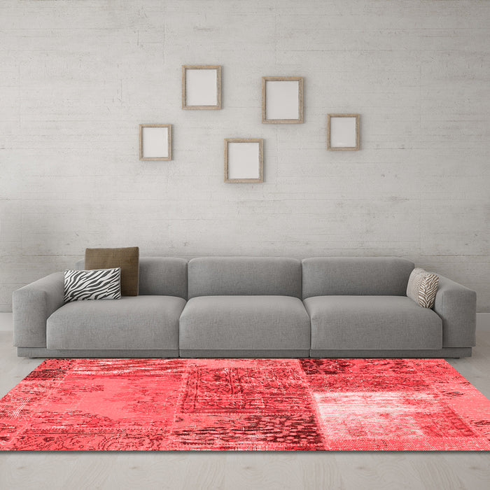 Transitional Red Washable Rugs