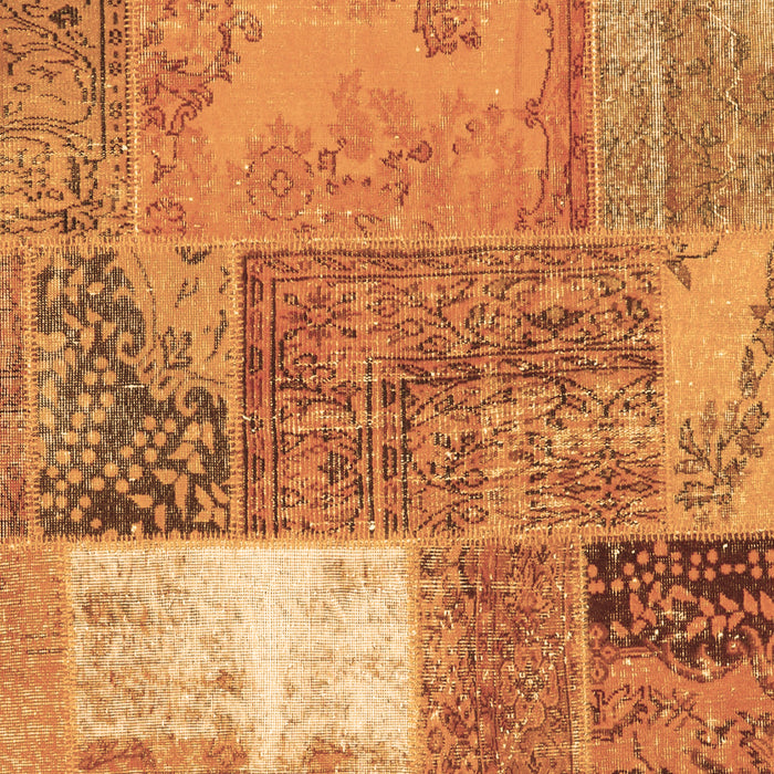 Patchwork Brown Transitional Rug, con2695brn
