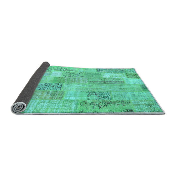 Sideview of Patchwork Light Blue Transitional Rug, con2696lblu