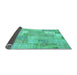 Sideview of Patchwork Light Blue Transitional Rug, con2696lblu