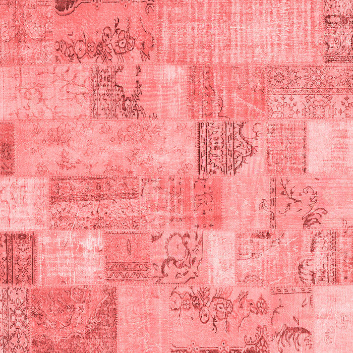 Patchwork Red Transitional Rug, con2696red