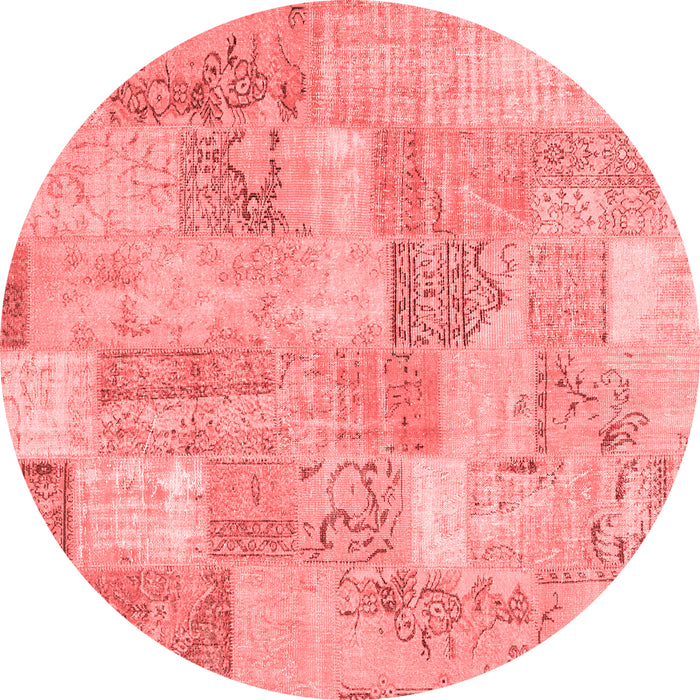 Patchwork Red Transitional Rug, con2696red