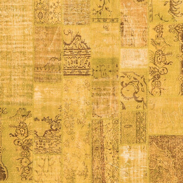 Patchwork Orange Transitional Rug, con2696org