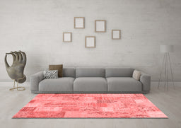 Transitional Red Washable Rugs