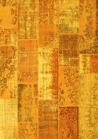 Patchwork Yellow Transitional Rug, con2697yw