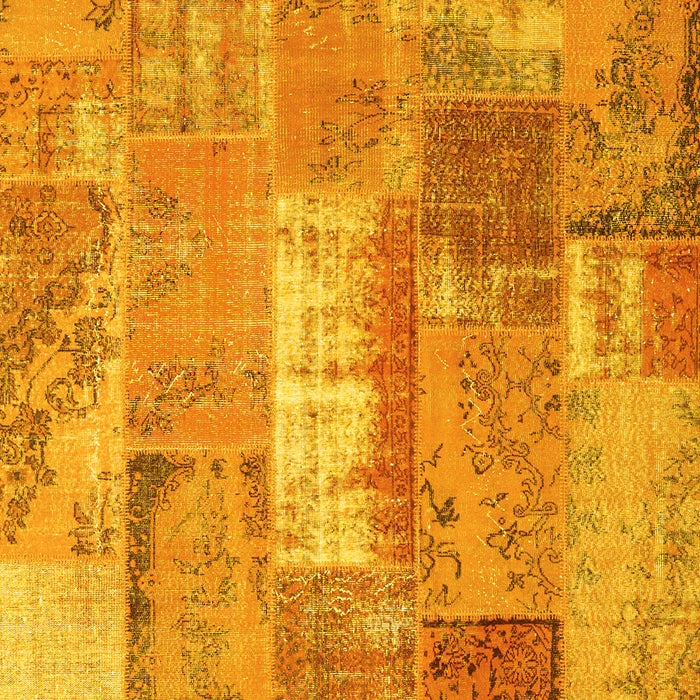 Patchwork Yellow Transitional Rug, con2697yw