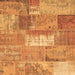 Square Patchwork Brown Transitional Rug, con2697brn