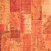 Serging Thickness of Patchwork Orange Transitional Rug, con2697org