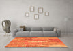 Machine Washable Patchwork Orange Transitional Area Rugs in a Living Room, wshcon2697org