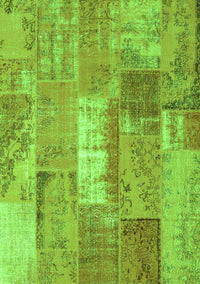 Patchwork Green Transitional Rug, con2697grn