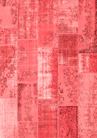 Patchwork Red Transitional Rug, con2697red