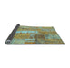 Sideview of Patchwork Light Blue Transitional Rug, con2697lblu