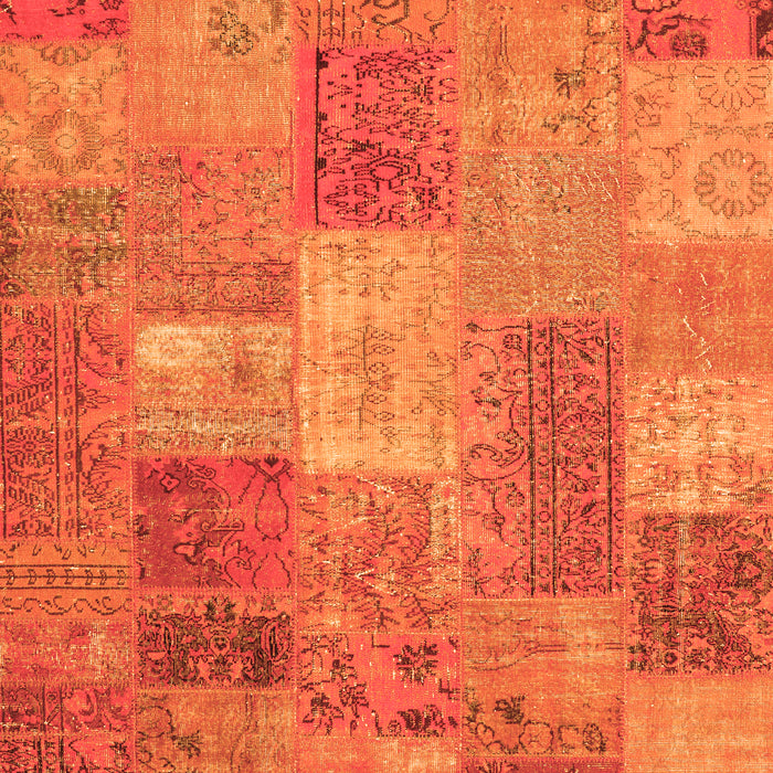 Patchwork Orange Transitional Rug, con2698org