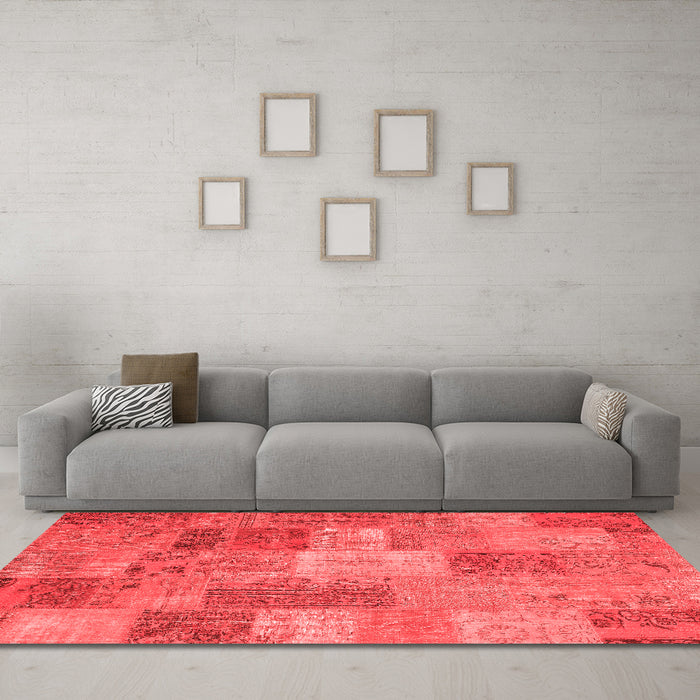 Transitional Red Washable Rugs