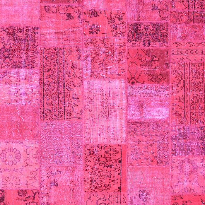 Patchwork Pink Transitional Rug, con2698pnk