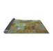 Sideview of Patchwork Light Blue Transitional Rug, con2698lblu