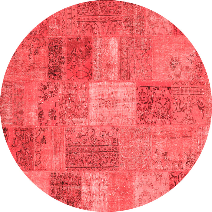 Patchwork Red Transitional Rug, con2698red