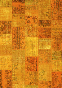 Patchwork Yellow Transitional Rug, con2698yw