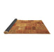 Sideview of Patchwork Brown Transitional Rug, con2698brn