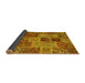 Sideview of Patchwork Yellow Transitional Rug, con2699yw